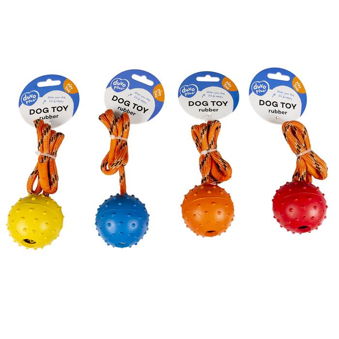 prod_Rubber dental ball with rope mix mixed colors